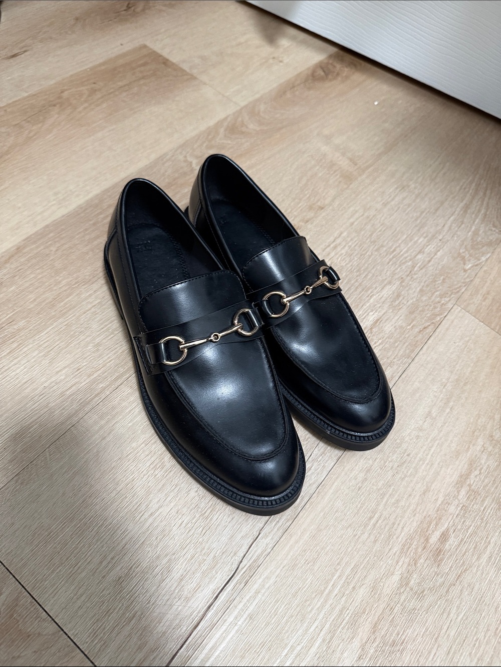 Black Leather Loafers
